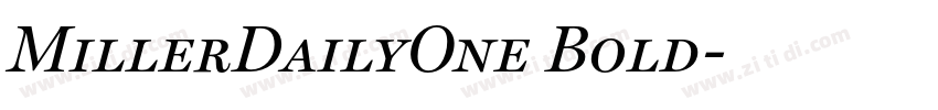 MillerDailyOne Bold字体转换